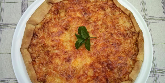 Receta de pastel rústico de pollo y puerros