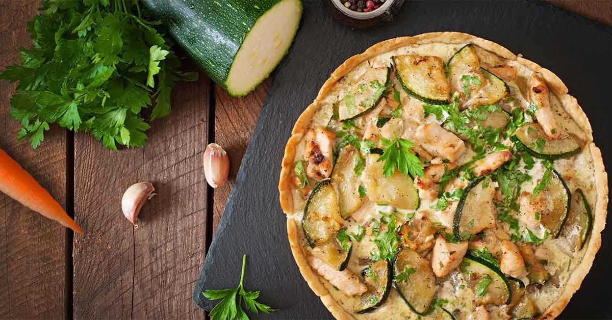 quiche pollo verduras