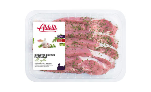 chuleta de pavo al ajillo