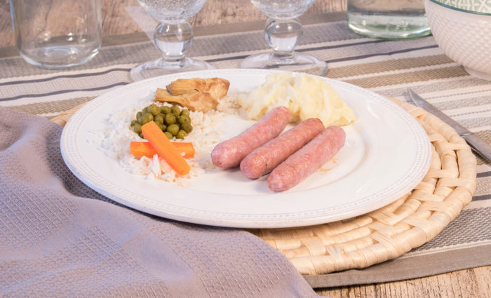 longaniza de pollo cocinada