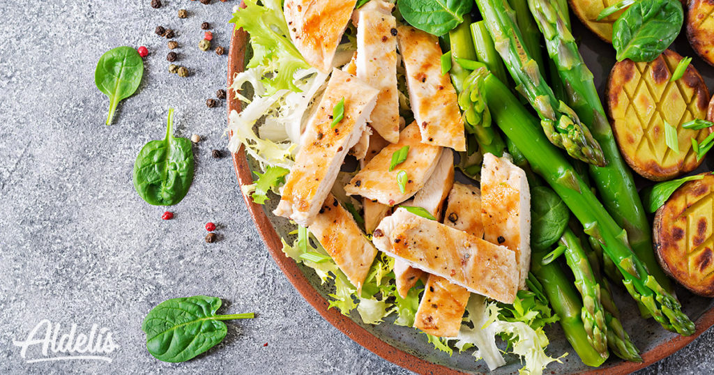 Pollo con verduras e hidratos de carbono Aldelís