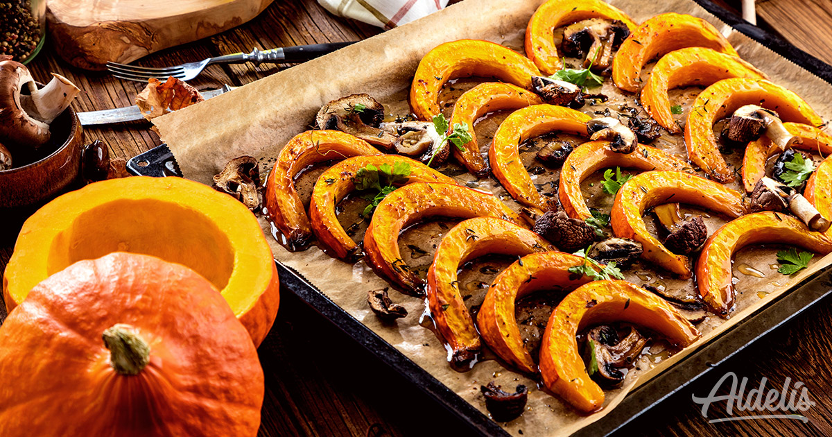 Setas con calabaza al horno Aldelís