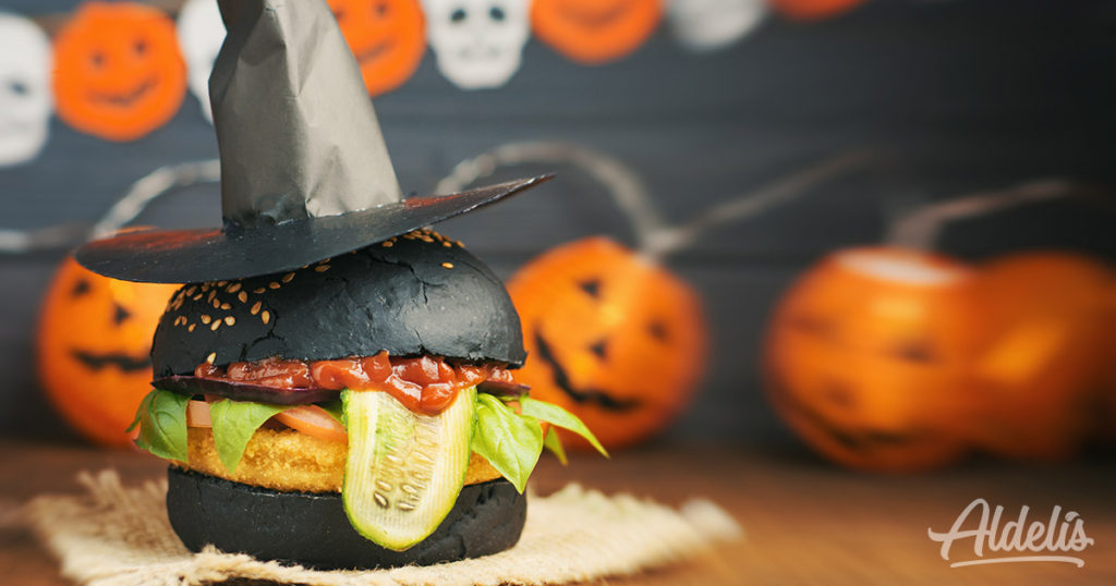 Hamburguesa terrorífica Halloween