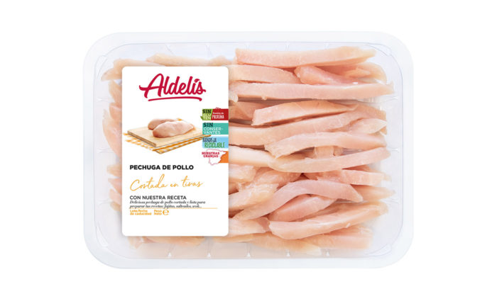 tiras marinadas pechuga pollo