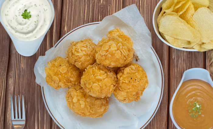 Pops de pollo extracrujientes cocinados