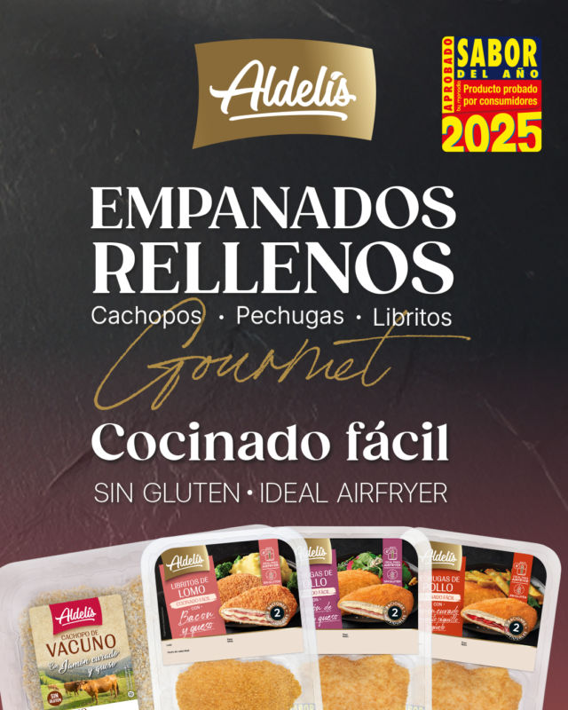 🤤¿Has probado ya nuestra grama de empanados rellenos gourmet? Fáciles, sin gluten y perfectos para cocinar en airfryer. 

Que hayan ganado el premio a Sabor del Año 2025 es la señal que necesitas para probarlos. 

¿Tenéis ya vuestros favoritos?⭐

#aldelis #empanadosaldelis #cachoposaldelis #aldelis #ideasairfryer #productosairfryer #sabordelaño #libritosrellenos #pechugasrellenas